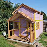 playhouse with loft and covered front porch