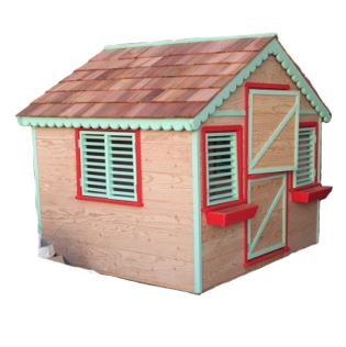 playhouse with cedar roof