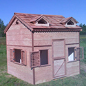 Natural playhouses will age beautifully.